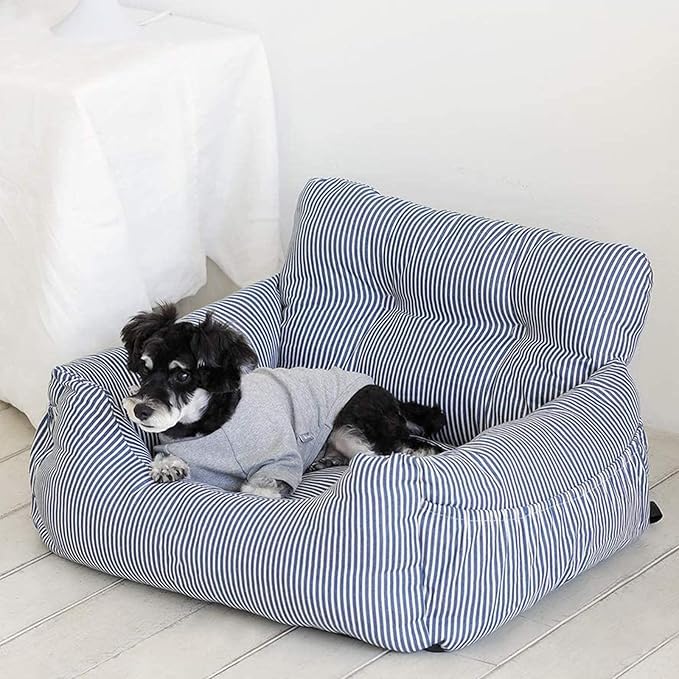 Dog Car Seat, Pet Booster Seat,Dog Travel Car Carrier Bed Safety Seats with Storage Pocket and Clip-On Safety Leash for Small Dog Puppy and Cats,Dual-Use for Car and Home