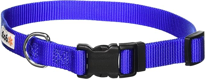 GOGO Pet Products Comfy Nylon 3/4-Inch Adjustable Pet Collar, Medium, Blue