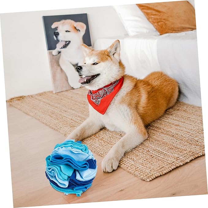 VICASKY Upgraded Sniffing Ball for Dogs Interactive PET Feeding Toy Slow Eating Ball Food Leakage Feature for Training and Playtime