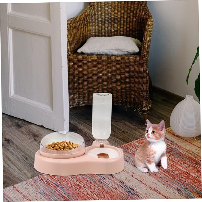 1pc Automatic Pet Water Feeder Dual Bowls Non- Design for Cats and Dogs Easy to Pet Supply for Home Use