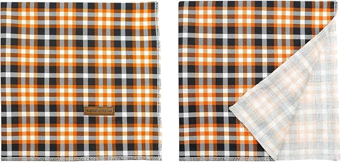 Elegant Little Tail Dog Bandana - Fall Halloween Adjustable Scarf Handkerchief Bib for Boy Girl Square Kerchief - Small Large Dogs