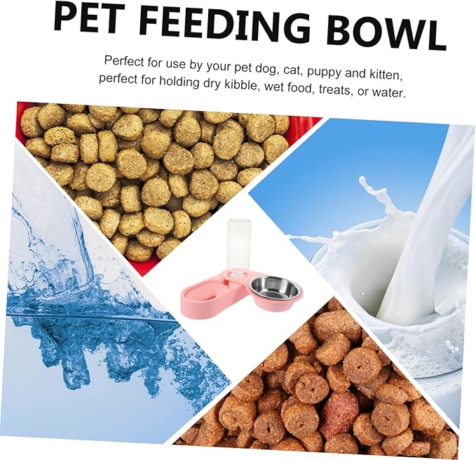 BESPORTBLE Corner Cat Feeder Stainless Steel Pet Bowl Auto Water Feeder for Dogs and Cats