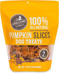 Wholesome Pride Pumpkin Slices Dog Treats – Limited Ingredient, Dehydrated, All Natural, 10 oz
