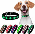 USB-C led Light up Dog Collar, 3D Design Comfortable and Soft Material,Multicolored Lighting，Night Dog Collar (CR-Black, S(11.8-15.7"))