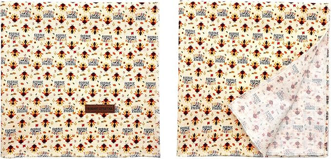 Elegant Little Tail Dog Bandana for Thanksgiving - Holiday Bib Scarf, Soft Washable Square Kerchief, Adjustable for Small Medium Large Dogs