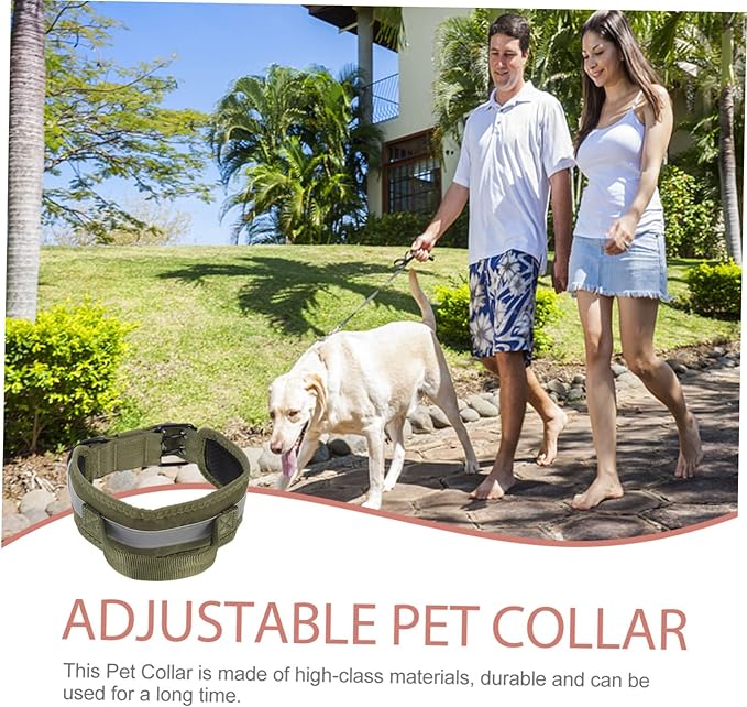 Reflective Dog Collar Handle Large Dog Collar Adjustable Lightweight Outdoor Use