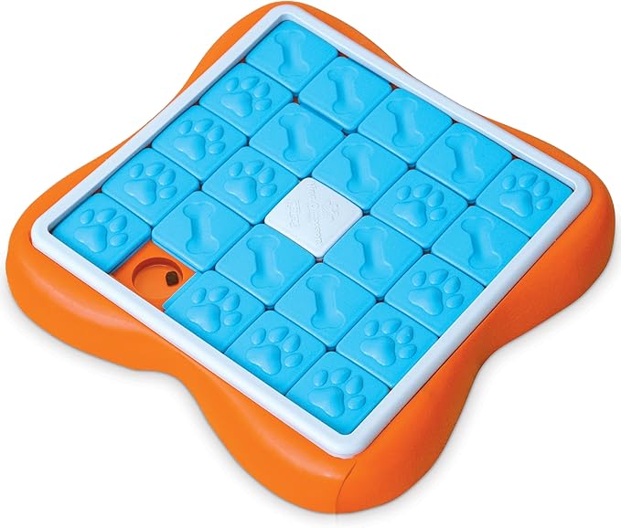 Outward Hound Nina Ottosson Challenge Slider Interactive Treat Puzzle Dog Enrichment Toy, Level 3 Advanced, Multicolored