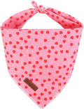 Valentine’s Dog Bandana, Valentine Triangle Bid Scarf for Girl Boy Medium Large Dogs, Adorable Puppy Wedding & Valentine’s Bandana, Cute Soft Cotton Pet Kerchief