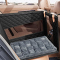 Dog Car Seat Mat for Carriers & Crates, Non-Slip Gray Pet Travel Bed with Soft PP Cotton, Machine Washable Dog Cushion for Car Seats, Hard-Sided Carriers, Soft-Sided Carriers, pet Crates (27.5"x19.6")