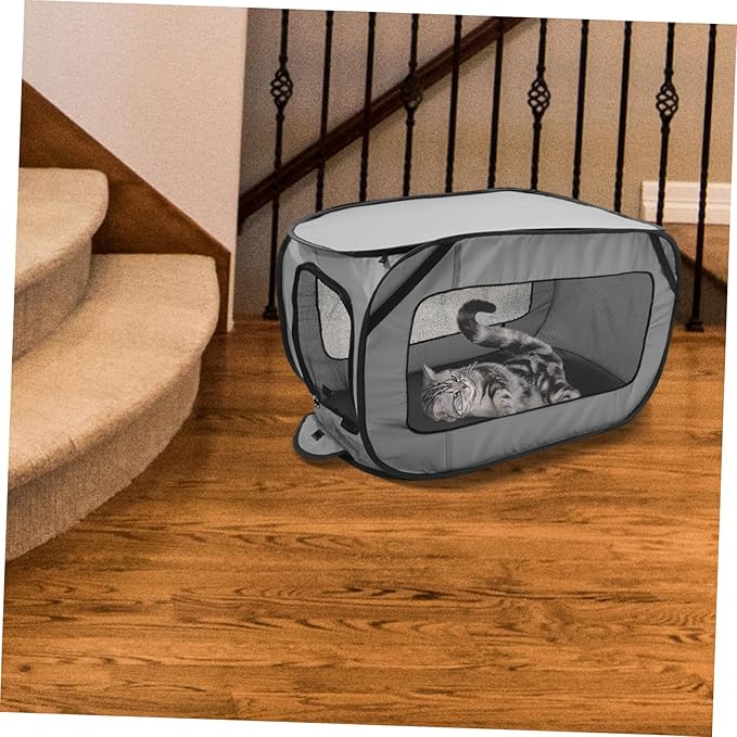 Portable Dog Car Bed Washable Pet Travel Kennel for Dogs Cats Sturdy Comfortable Outdoor Indoor Use for Car Seats Grey
