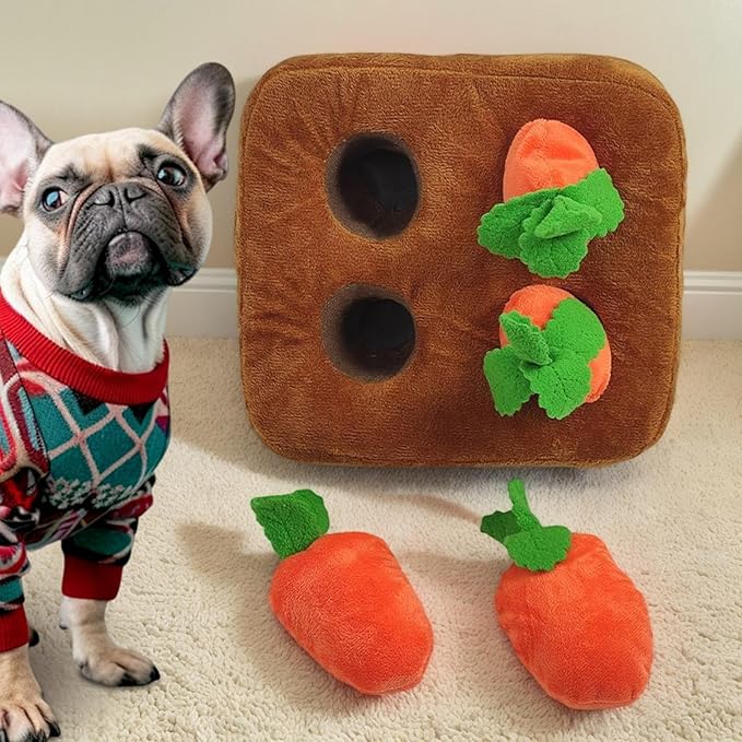 Snuffle Mat Dogs, Foraging Puzzle, Flannel Pearl Cotton, Puppy Enrichment Pad, Interactive Feeding Mat, Nose Work Toy, for Training, Boredom Relief, Indoor Play