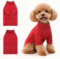 Small/Medium Dog Sweater, Warm Dog Winter Coat w/Sleeves, Comfortable High Neck Premium Dog Clothes for Mini Poodle-Best for Holidays, Daily Walks S Deep Red