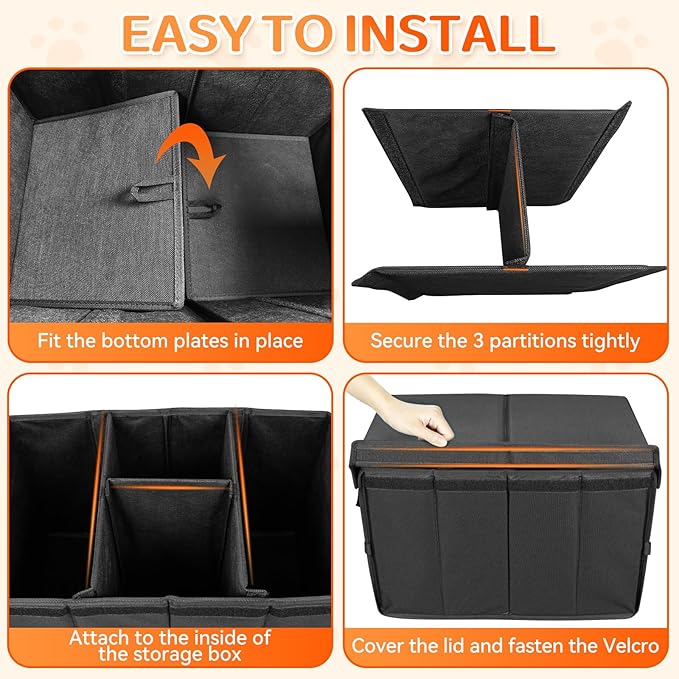 Car Seat Extender for Dogs, Backseat Extender for Large Dog up to 180 LBS, Foldable Back or Front Seat Extender for Most Cars Car Organizer Gap Filler