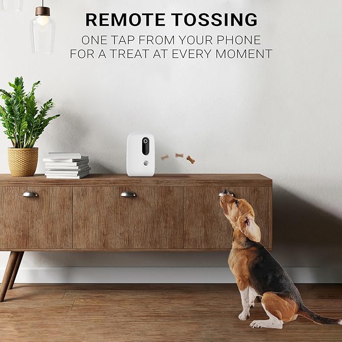 Instachew Purechew Snack Smart Treat Thrower with HD Camera, Automates Feeding with Portion Control, Dog and Cat Treat Dispenser