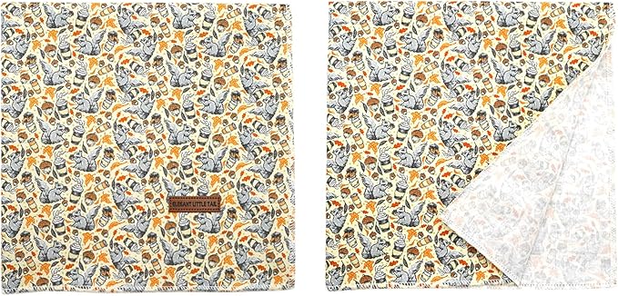 Elegant Little Tail Fall Bandana, 1PC Girl Boy Dog Bandanas Halloween Bib Scarf Soft Washable Square Dog Scarf Adjustable Kerchief for Small Medium Large Dogs