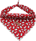 Elegant Little Tail Dog Bandana for Christmas - Holiday Bib Scarf, Soft Washable Square Kerchief, Adjustable for Small Medium Large Dogs
