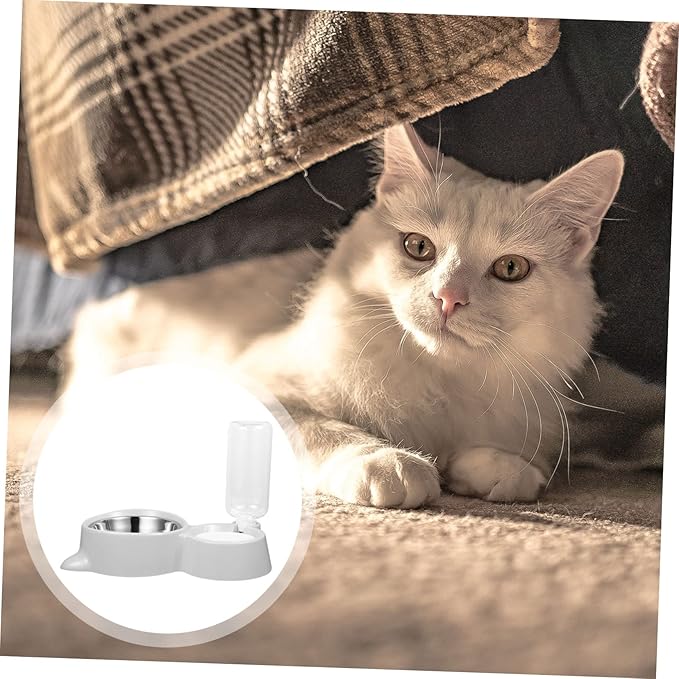 Angoily Pet Dog Food Bowl Automatic Water Dispenser Dual-use Feeder for Convenient Pet Hydration Nutrition Easy to Design