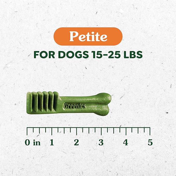 Greenies Veterinarian-Recommended Adult Natural Dental Dog Treats Petite Size, Original Flavor, (4) 30 ct Packs (120 Treats)
