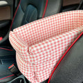 Dog Booster Car Seat on Car Armrest Travel Bags for Cats Dogs with Easy Carrying Strap Dog Travel Car Carrier with Safety Tethers Console Car Seat for Dogs