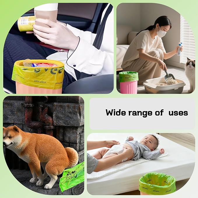 Dog Poop Bags Rolls with Dispenser - Scented & Leak-Proof Dog Waste Bags in Green/Black, 13x9 Inch Extra Large Poop Bags for Dogs, 120/360/630 Counts