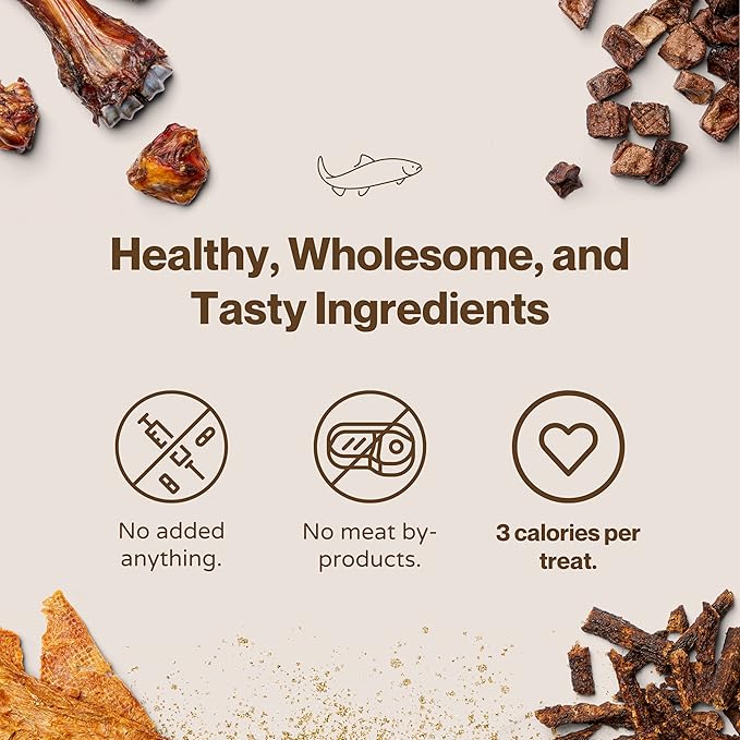 Boulder Dog Food Company All Natural Bits Dog Treats - Dog Treats Made in USA Only (Salmon, 8 oz)
