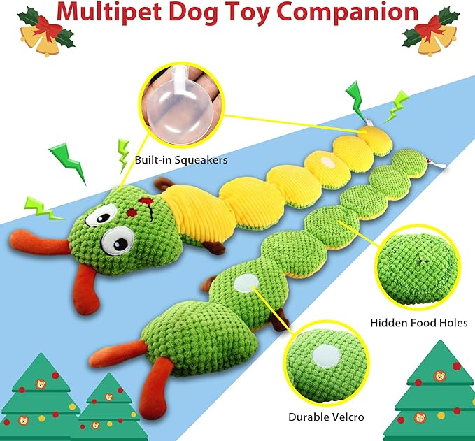 Gigwi Interactive Dog Puzzle Toys, Squeaky Dog Toys for Small Medium Large Dogs, Durable Treat Dispensing Dog Enrichment Toys, Snuffle Toy Plush Puppy Chew Toys for Boredom and Stimulating