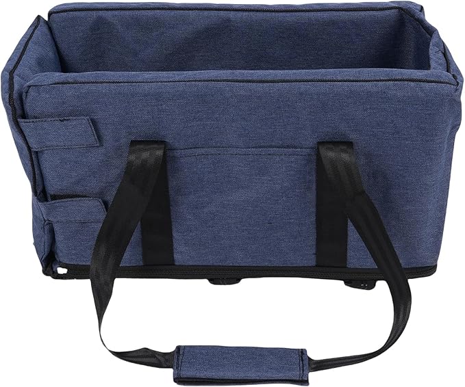 AUNMAS Dog Car Booster Seat, Pet Car Seat Travel Bed for Small Dog Cat with Safety Belts, Removable Washable, Handheld to Shoulder Bag, Ideal Height for Window