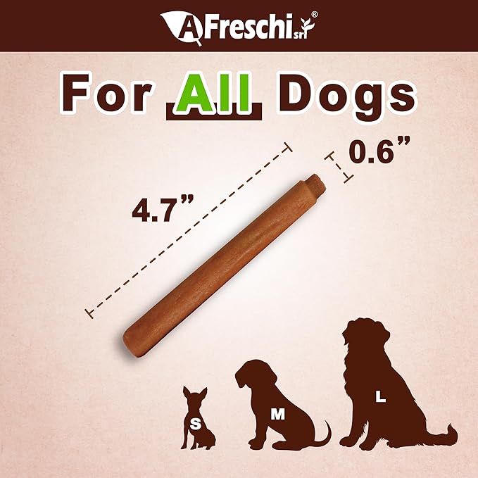 Afreschi Chicken Dog Treats, All Natural, Healthy & Easily Digestible, Grain-Free Puppy Chews, Low-Fat, Human Grade Training & Rewards Dog Snacks, Dipped Sticks, 24 oz Pack