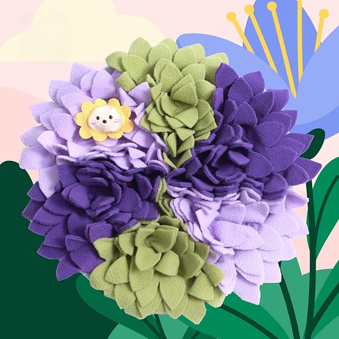 Colorful Pet Snuffle Mat for Dogs Rabbits Hamsters, Slow Feeding Nose Work Mat, Pet Enrichment Sniffing Pad for Boredom and Digestion (V3)