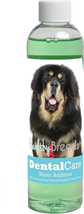 Healthy Breeds Dog Dental Care Water Additive for Tibetan Mastiff - OVER 200 BREEDS - Easier Than Sticks Wipes Spray Chews & Treats - Mint Flavor - 8 oz