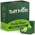 Tuff Mutt Dog Poop Bags - Dispenser-Friendly, Leak-Proof Waste Bags for Dogs, Pack contains 9 rolls with 15 bags each