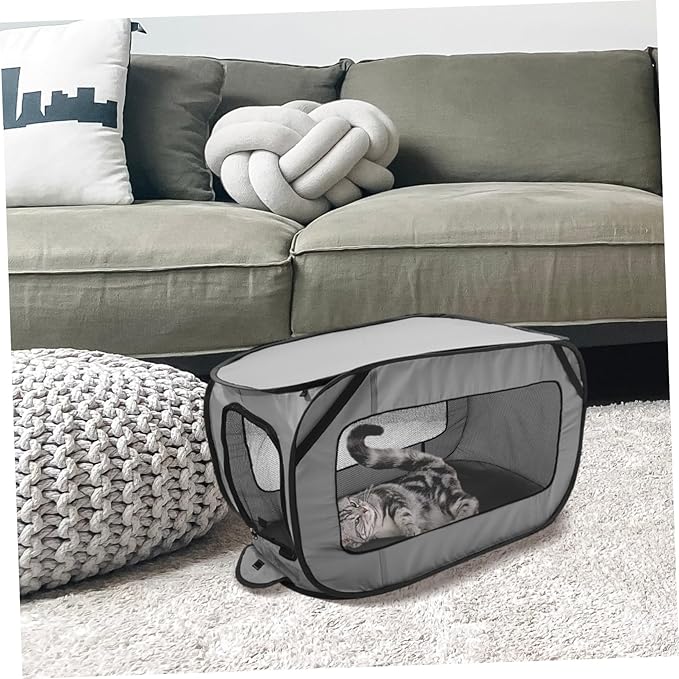 Portable Dog Car Bed Washable Pet Travel Kennel for Dogs Cats Sturdy Comfortable Outdoor Indoor Use for Car Seats Grey