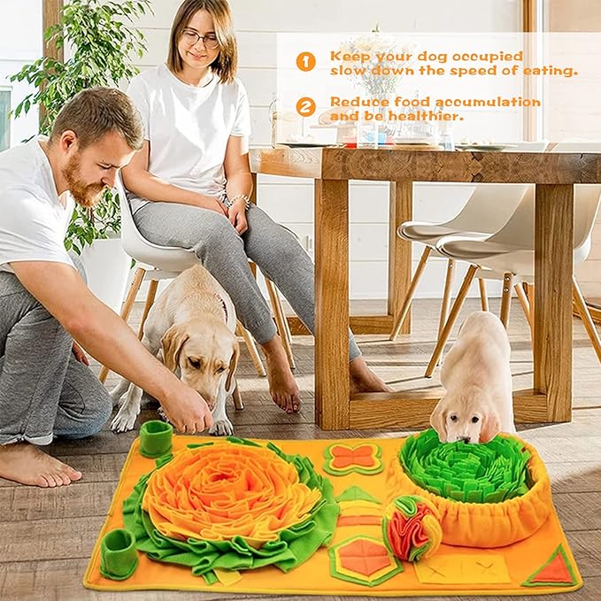 Large Snuffle Mat for Dogs Interactive Toys for Dogs Nose-Work Feeding Encourages Natural Foraging Skills