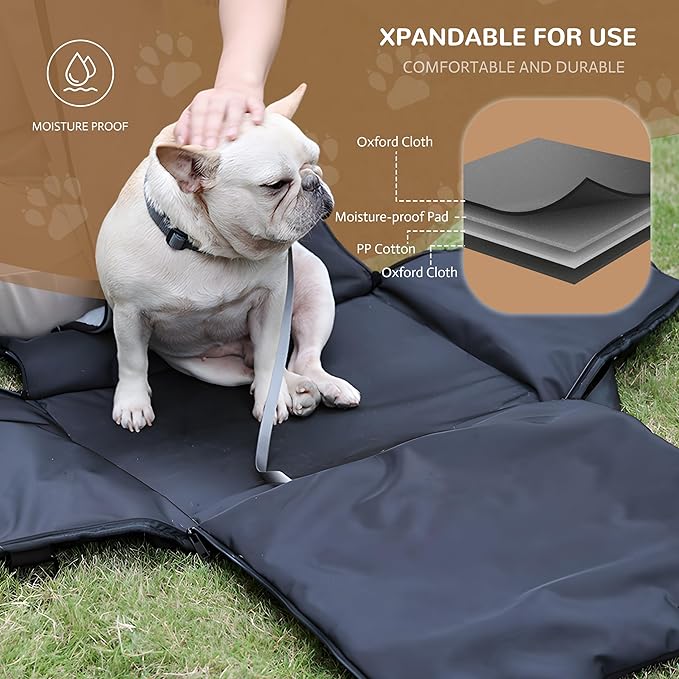 Dog Carrier for Medium Size Dogs Travel Carrier Bag for Dogs Cats Under 24 lbs Dog Car Seat Easy Installation Waterproof and Washable Dog Bag, Wear-Resistant, Moisture-Proof Black