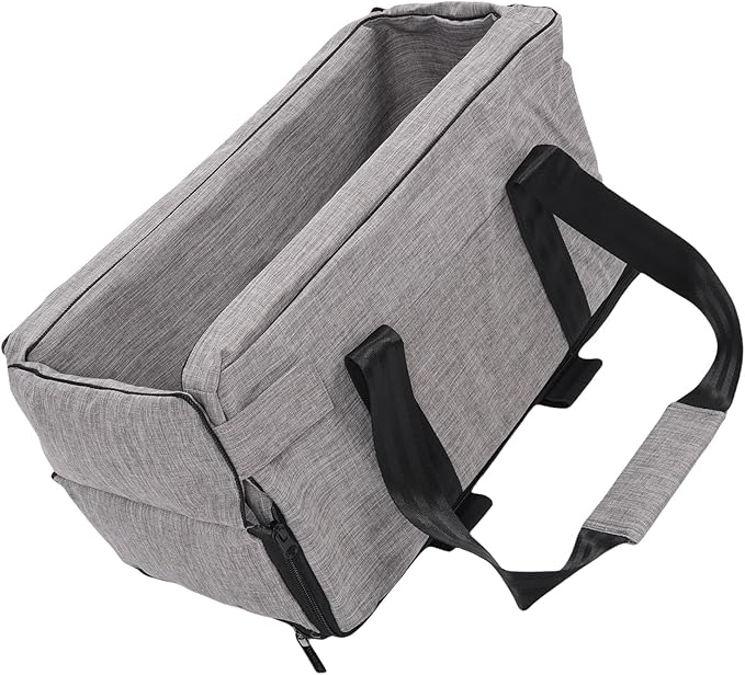 Center Console Dog Car Seat for Small Dogs, 300DPU Oxford Cloth with PP Cotton, Portable Booster 16.5x7.8x8.7in - Secure Dual Straps, Wide Angle View, Easy Installation