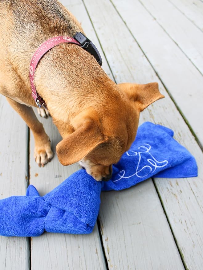 Dog Enrichment Puzzle Toy – Snuffle Mat Alternative for Dogs, Interactive Sniffing & Mental Stimulation Toy, Boredom Buster Nose Work Toy, Washable Microfiber Treat Towel, GreenStd