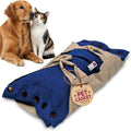 Cocoon® - Eco-Friendly Pet Burial & Cremation Ceremony Kit (Premium Wool) - Casket for Dogs and Cats (Choose Size & Color) (Small, Indigo)