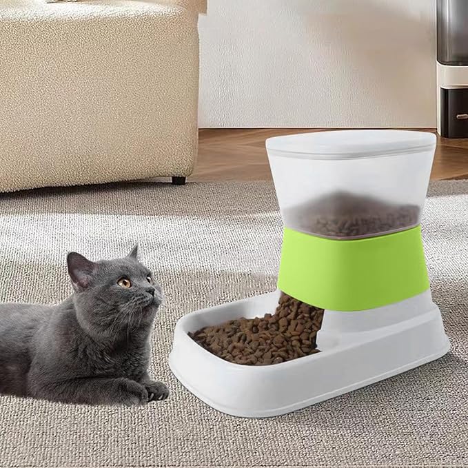 Tyenaza Automatic Pet Feeder, Cat Food Dispenser, Large Capacity Detachable Stable Gravity Food Dispenser, Food Feeder for Dog Cat Pet