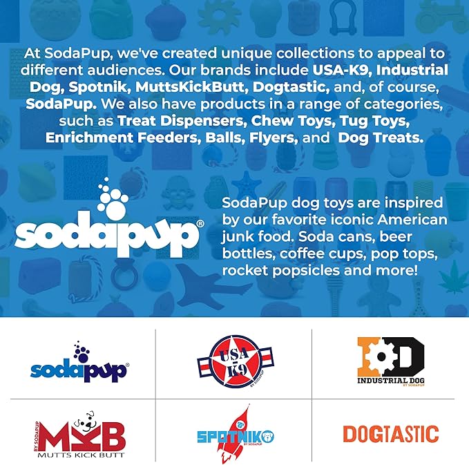 SodaPup Lick Sticks eToy – Durable Interactive Enrichment Toy Made in USA from Non-Toxic, Pet-Safe, Food Safe Material for Bonding, Training, Calming, Mental Stimulation, Oral Health & More
