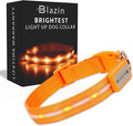 Blazin Light Up Dog Collar - The Original LED Dog Collar - USB Rechargeable - Waterproof - 1,000 Feet of Visibility - Dog Collar Light for Small, Medium, Large Dogs - USA Brand