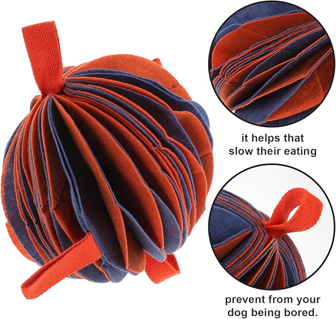 NOLITOY Dog Snuffle Toy for Dogs Interactive Food Dispensing Puzzle Toy Engaging Slow Feeder for Mental for Playtime and Foraging