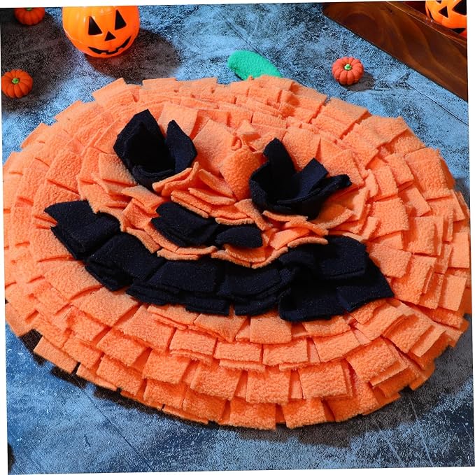 BESPORTBLE Pumpkin Snuffle Mat for Large Dogs Interactive Feeding Toy for Mental and Sniffing Training Easy to Clean Design