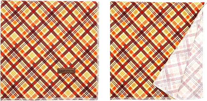 Elegant little tail Fall Dog Bandana, 1PC Girl Boy Dog Bandanas Halloween Bib Scarf Soft Washable Square Scarf Adjustable Pet Kerchief for Small Medium Large Dogs