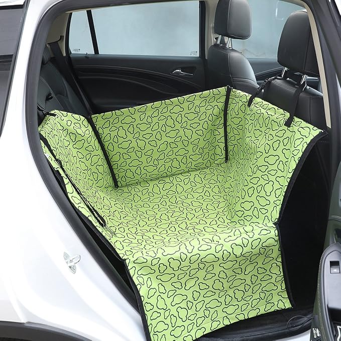 Vedem Dog Booster Car Seat Pet Back Seat Cover for Small Dogs (Cloud-Green)