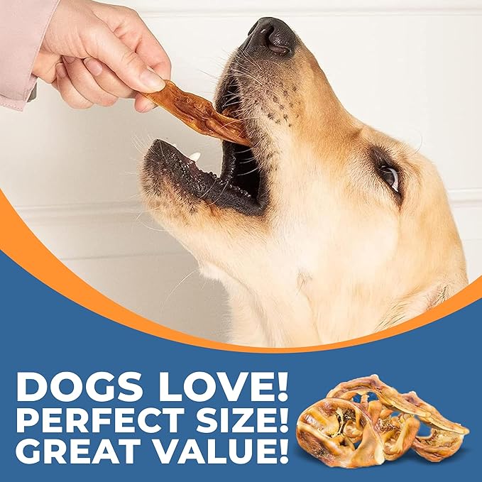 K9warehouse Pig Ears for Dogs - Natural Bulk - 100% Pork Pig Ear Strips for Dogs - Alternative to Rawhide Chews - Thick Cut Pig Ears for Dog Treats for All Breeds Packed in USA - 16oz