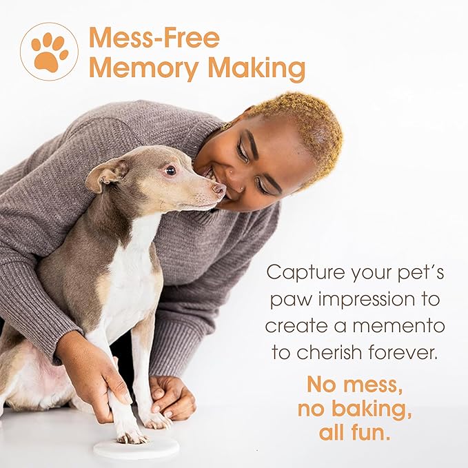 Pearhead Pet Paw Print Keepsake Ornament Kit,Memorial Clay Paw Impression for Dogs & Cats,DIY Hanging Pet Memorial with Ribbons,Pet-Keepsake Gift,(Pack of 2)