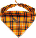 Elegant Little Tail Dog Bandana, Fall Halloween Adjustable Scarf Handkerchief Bib for Small Large Dogs, Boy Girl Square Kerchief