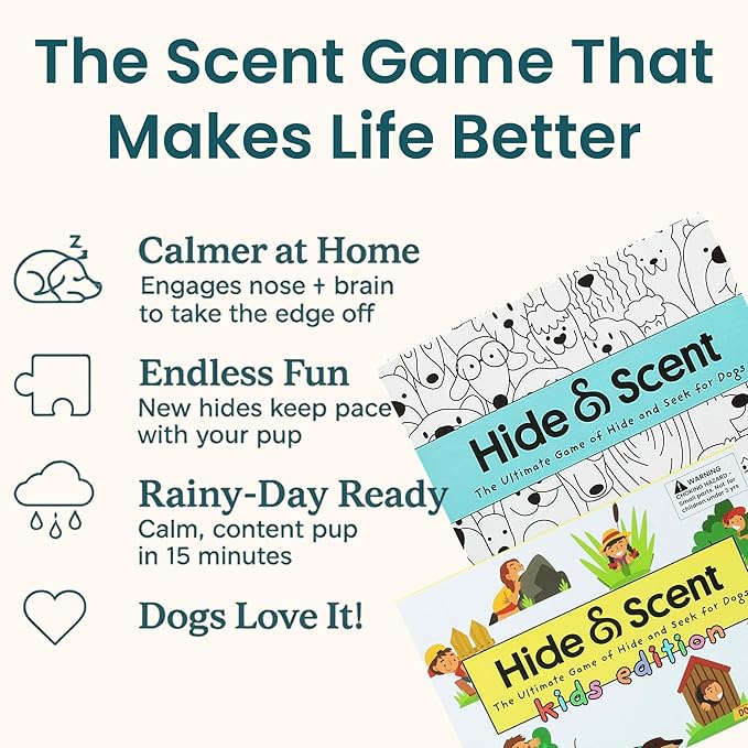 Hide&Scent Grab-and-Go Scent Game Kit for Dogs - Interactive Toys for Dogs - Nosework Toy for Dogs - Hide and Seek Toy (Daisy)