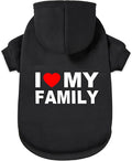 GreenJoy Dog Sweater Dog Hoodie Cold Weather Coat Hooded Sweatshirt for Puppies,Cats, Small Medium Large Dogs (Black(Family), X-Large)