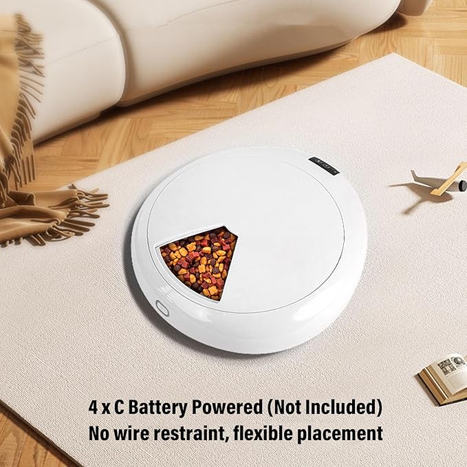 Automatic Pet Feeder, Smart Pet Food Dispenser with APP Remote Control and Timer, Detachable Ice, for Cats Dogs Wet Dry Food